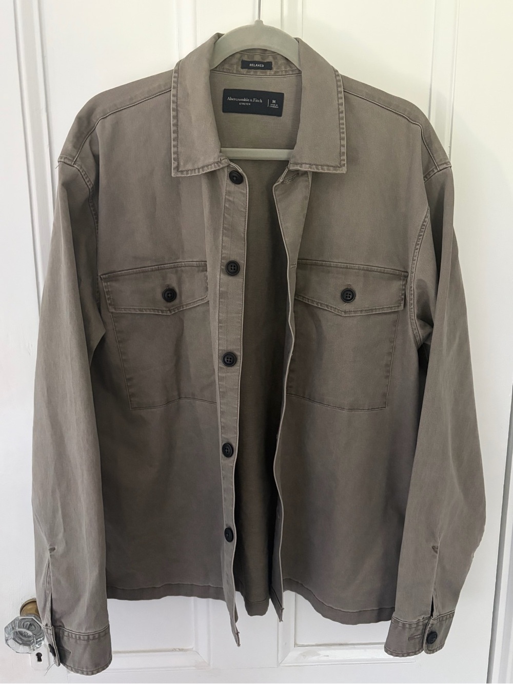 Abercrombie & Fitch Men's Utility Shirt Jacket - Taupe Brown
